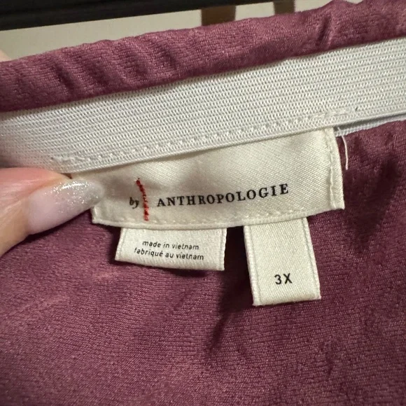 Anthropologie Lilac Bias Cut Satin Skirt 3x - Picture 2 of 5